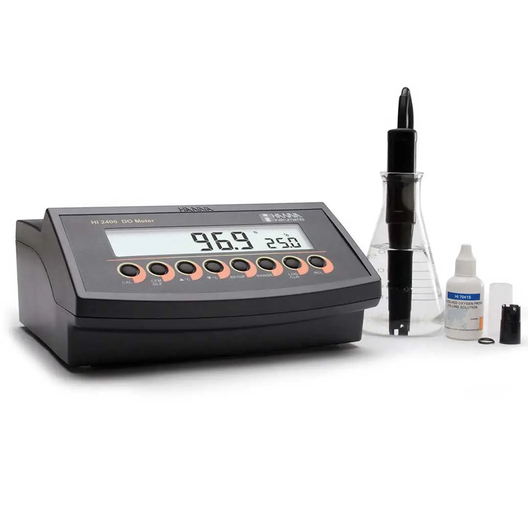اکسیژن متر رومیزی هانا (HANNA) مدل HI2400 با پراب و لوازم جانبی