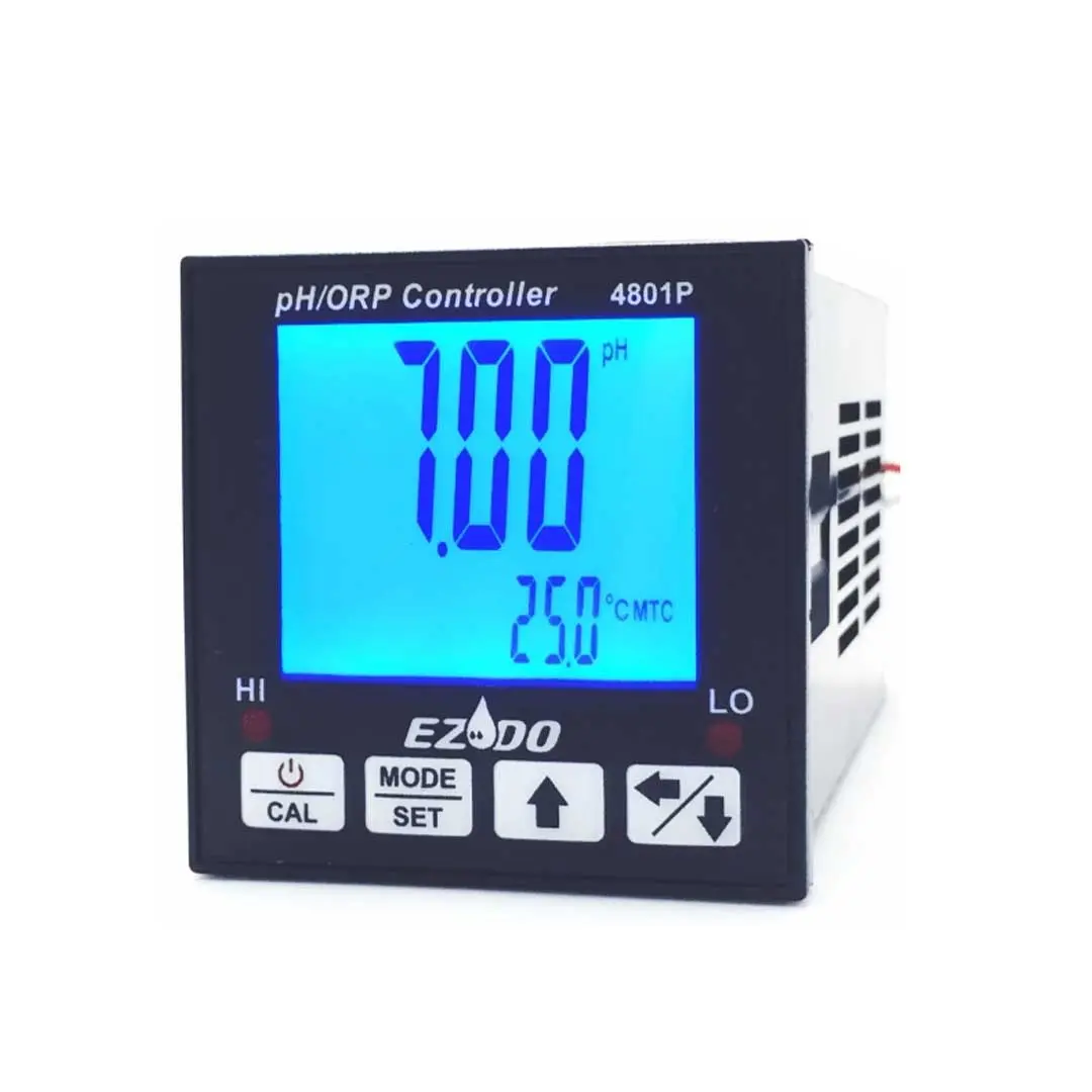 ترانسمیتر و نمایشگر تابلویی PH و ORP ازدو (Ezdo) مدل 4803P نمایشگر LCD بزرگ با نور پس زمینه آبی