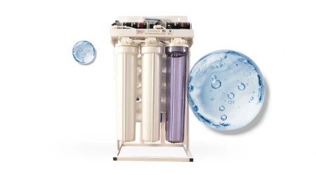 نمای روبرو دستگاه تصفیه آب نیمه صنعتی سافت واتر (Soft Water)