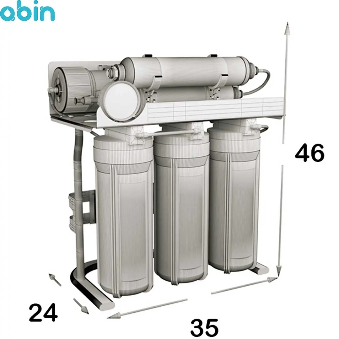 طرح نمادین دستگاه تصفیه آب خانگی اس اس وی (SSV) مدل MaxTec X630 نمای جانبی