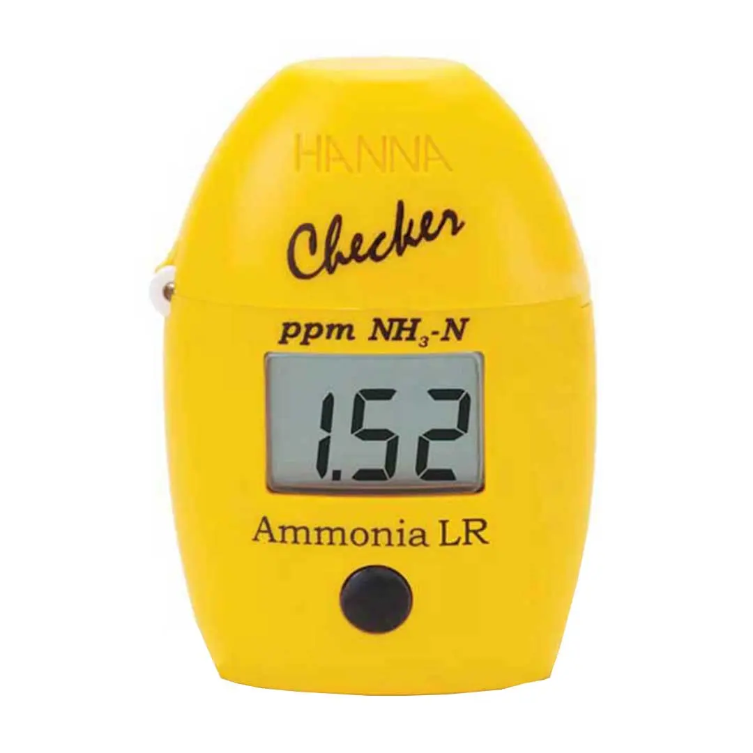 نمای ایستاده دستگاه چکر آمونیاک هانا (HANNA) مدل HI700 زرد رنگ