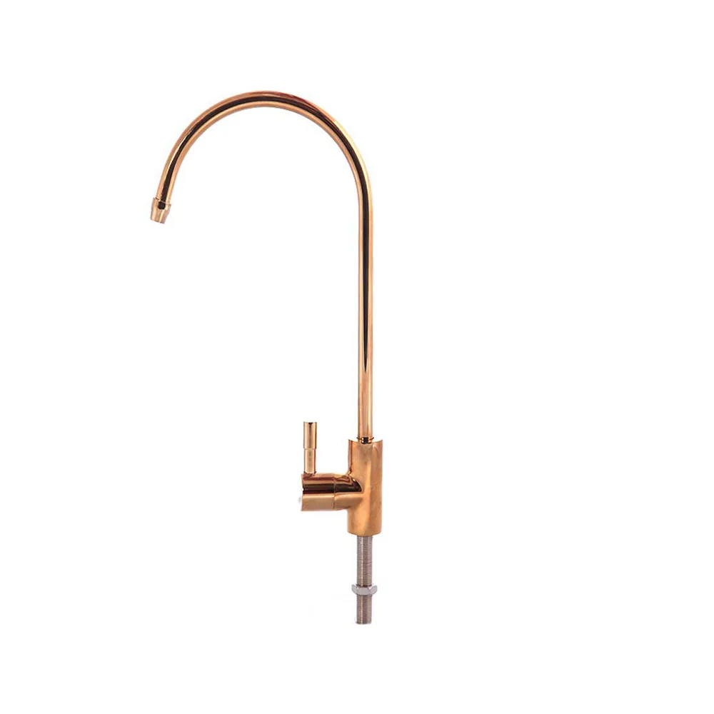 تصویر شیر برداشت اهرمی طلایی با طراحی لوکس و بدنه براق