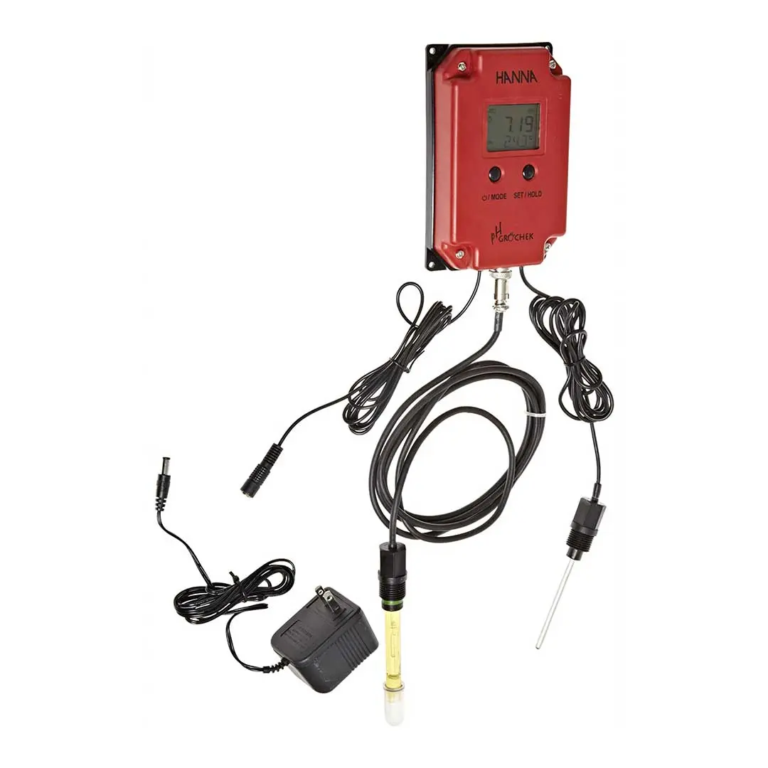 PH متر و دماسنج کشاورزی هانا (HANNA) مدل Hi 991401 به همراه آداپتور