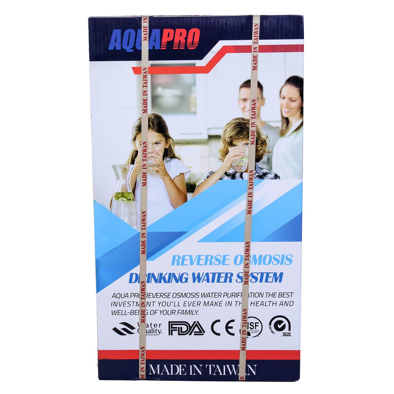 بسته بندی با نما روبرو دستگاه تصفیه آب خانگی Aqua Pro مدل کیسی