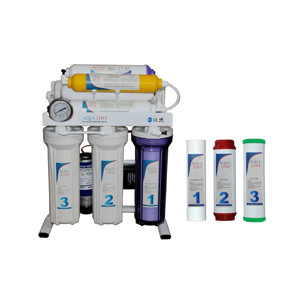 عکس دستگاه تصفیه آب خانگی آکوا لاین (Aqua Line) مدل LINE800 PLUS همراه با فیلتر مجموعه 3 عددی