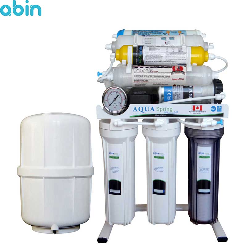 دستگاه تصفیه آب آکوآ اسپرینگ مدل RO - NF2600 به همراه فیلتر مجموعه سه عددی 