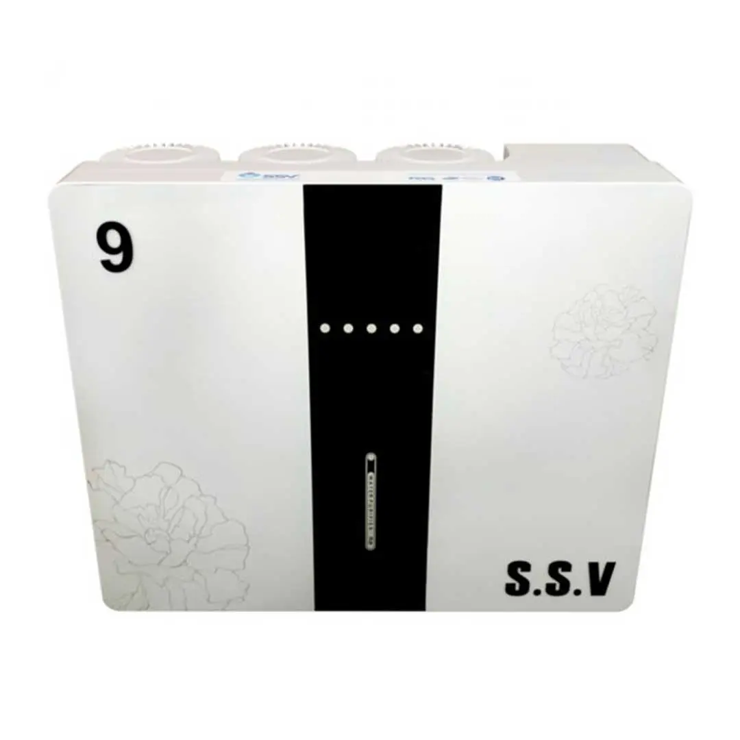 نمای روبرو دستگاه تصفیه آب خانگی اس اس وی (SSV) مدل Atlantic X900 بدنه سفید
