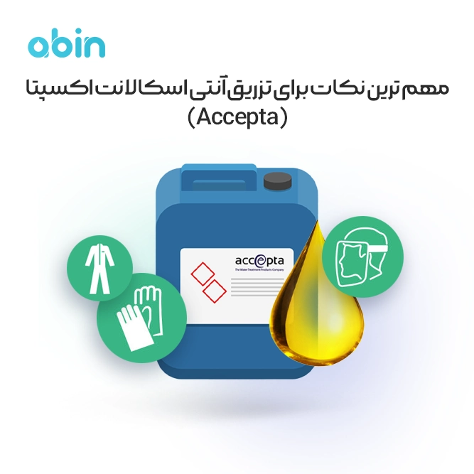شمای گرافیکی آنتی اسکالانت اکسپتا &nbsp;(Accepta) مهم ترین نکات برای تزریق