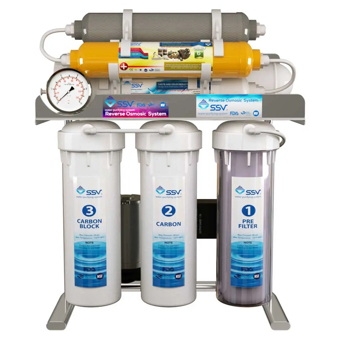 دستگاه تصفیه آب خانگی اس اس وی (SSV) مدل UltraSpring X830 دید نزدیک از روبرو