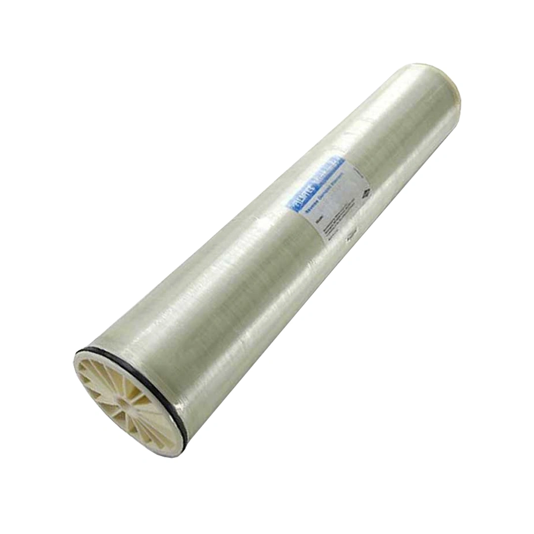 نمای طولی فیلتر ممبران دریایی 8 اینچ فیلمتک (FILMTEC) مدل SW30HRLE-400 با لیبل