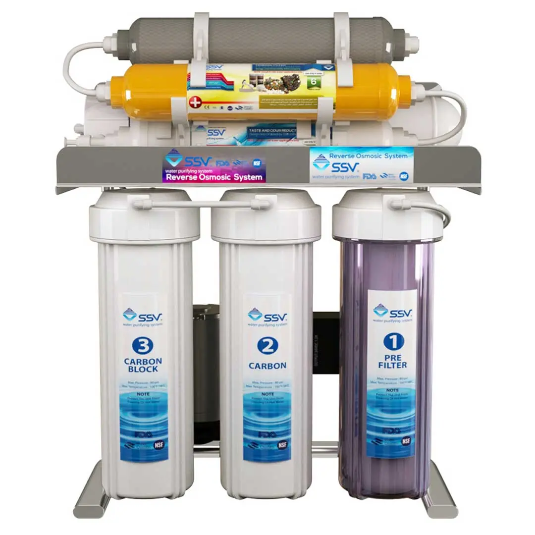 دستگاه تصفیه آب خانگی اس اس وی (SSV) مدل SuperClear X830 از نمای روبرو