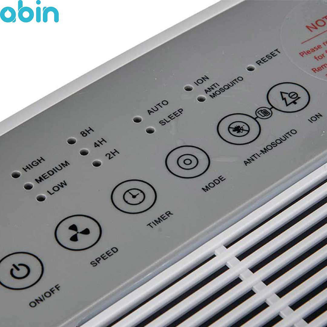 زاویه جانبی دستگاه تصفیه هوا نئوتک CS-3300A با پنل کنترل و دریچه های جانبی