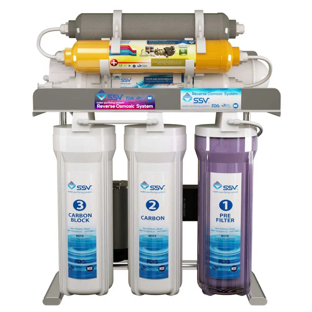 نمای جلویی دستگاه تصفیه آب خانگی اس اس وی (SSV) مدل MaxClear X830