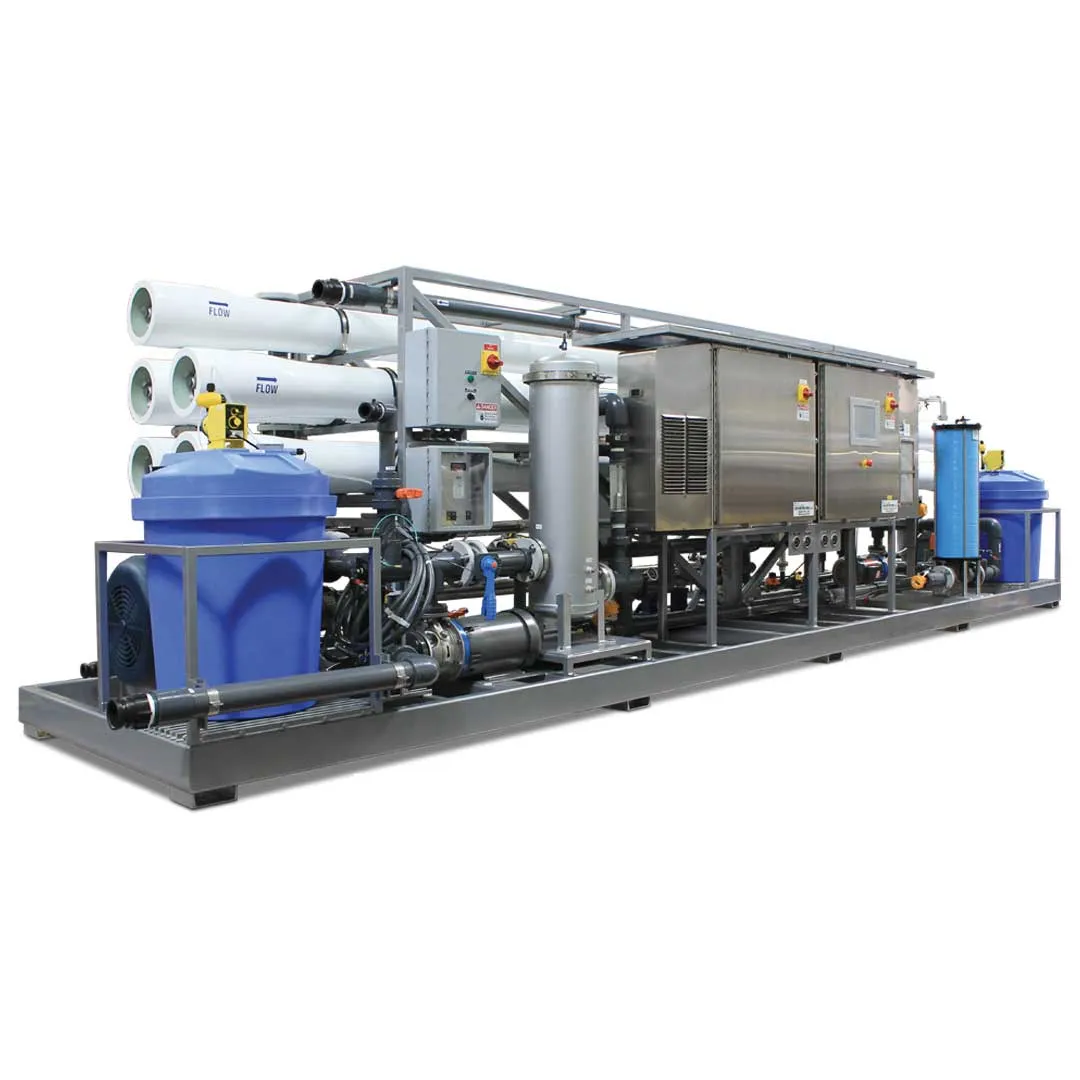 نمای روبهروی دستگاه تصفیه آب دریا| آب شیرین کن دریایی 350 متر مکعب