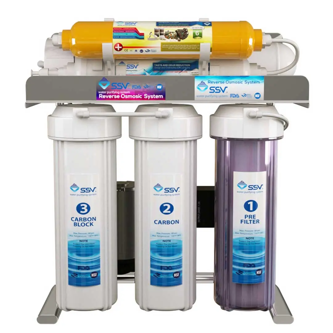 نمای روبرو دستگاه تصفیه آب خانگی اس اس وی (SSV) مدل SuperClear X600
