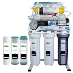 تصویر دستگاه تصفیه آب خانگی آکوآ اسپرینگ مدل RO - NF2600 به همراه فیلتر مجموعه سه عددی