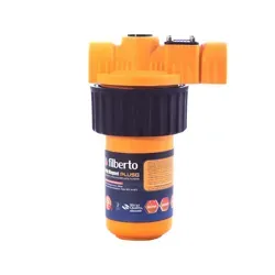 نمای جلویی فیلتر رسوب گیر پکیج و آبگرمکن فیلبرتو مدل پلی مگنت پلاس با بدنه شفاف