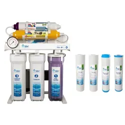 دستگاه تصفیه آب خانگی اس اس وی (SSV) مدل MaxTec X700 به همراه فیلتر بسته 4 عددی نمای جلو