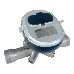 نمای ایزومتریک کنتور آب هوشمند التراسونیک پاندا (PANDA) سری PWM-S DN32-DN40 لیبل بلور شده برای حفظ اطلاعات فنی