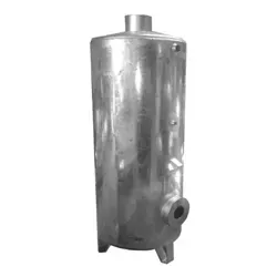 نمای جلو منبع کویل دار ایستاده 1000 لیتری رخشاب با شیر خروجی