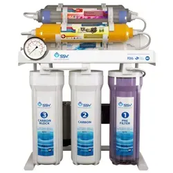 تصویر نمای روبرو دستگاه تصفیه آب خانگی اس اس وی (SSV) مدل MaxTec X900