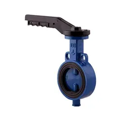 تصویر شیر پروانه‌ای ویفری PN16 وگ امید گلستان سایز 2 اینچ همراه با بدنه و دسته