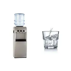 تصویر نمادین آبسردکن 3 منظوره بوش مدل RDW 1370 و لیوان آب