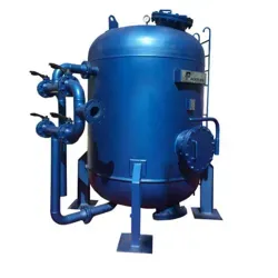 تصویر فیلتر شنی فلزی رخشاب ظرفیت 1.3 متر مکعب در ساعت با بدنه استوانه ای