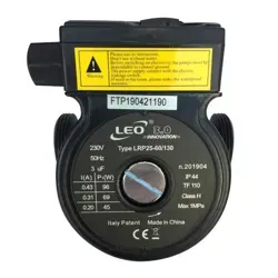 نمای روبه‌رویی پمپ سیرکولاتور لئو (LEO) مدل LRP25-60/130