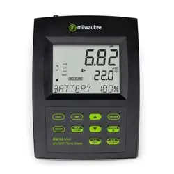 نمای ایستاده PH و ORP متر میلواکی (Milwaukee) مدل MW150 MAX چهارگوش با دکمه های فیزیکی