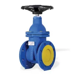 نمای سه بعدی از شیر فلکه کشویی زبانه لاستیکی PN16 وگ امید گلستان سایز 6 اینچ