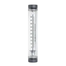 بدنه فلومتر خطی 5 تا 25 متر مکعب در ساعت روی پس زمینه سفید