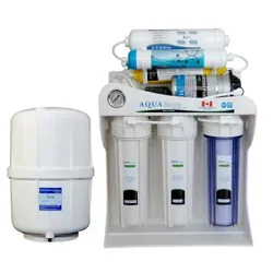 نمای جلو دستگاه تصفیه آب خانگی آکوآ اسپرینگ (Aqua Spring) مدل AQ-SF2500 با مخزن