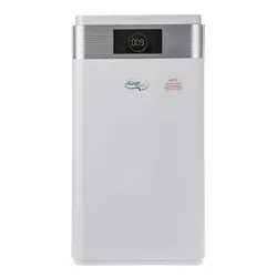 دید جلو دستگاه تصفیه هوا نئوتک CS-10000A با پنل روشن و دریچه ها