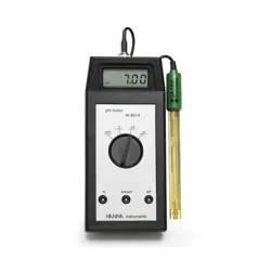 PH متر آموزشی پرتابل هانا (HANNA) مدل HI8014 با سه پورت ورودی/خروجی