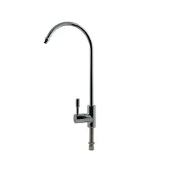 نمای کناری شیر برداشت اهرمی کوتاه رنگ استیل