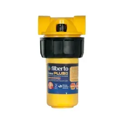 تصویر نمای جانبی فیلتر رسوب گیر پکیج و آبگرمکن فیلبرتو لیما پلاس با بدنه شفاف