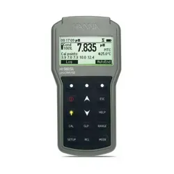 نمای مقابل PH/ORP/ISE متر پرتابل هانا (HANNA) مدل HI98191 نمایشگر LCD بزرگ و گرافیکی