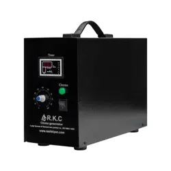 نمای سه بعدی دستگاه ازن ژنراتور رومیزی 3 گرم در ساعت R.K.C مدل STA3 B100 مشکی