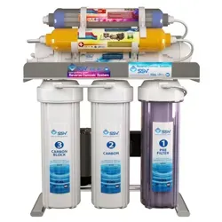 نمای روبرو دستگاه تصفیه آب خانگی اس اس وی (SSV) مدل SuperClear X800 دید نزدیک