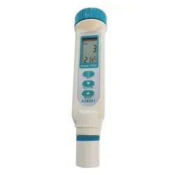 عکس ایستاده EC و TDS متر قلمی AZ مدل 8361 با بدنه سفید