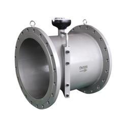 نمای ایزومتریک کنتور آب هوشمند التراسونیک پاندا (PANDA) سری PWM DN350-DN600 با جعبه الکترونیکی فوقانی