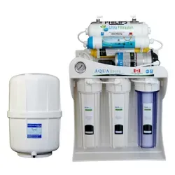 نمای روبرو دستگاه تصفیه آب خانگی آکوآ اسپرینگ (Aqua Spring) مدل UF-SF3900 با مخزن آب