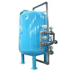 طراحی استوانه ای فیلتر شنی فلزی رخشاب ظرفیت 4.5 متر مکعب در ساعت