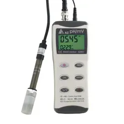 تصویر PH متر پرتابل AZ مدل 8601 با صفحه نمایش سبز رنگ