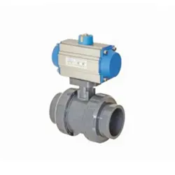 تصویر نمای کناری شیر پنوماتیک UPVC پیمتاش (PIMTAS)