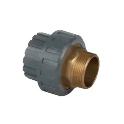 نمای انتهایی مهره ماسوره یکسر فلز UPVC پیمتاش (pimtas) با فشار اسمی 16