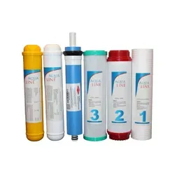 نمای جلو ست 6 عددی فیلترهای دستگاه تصفیه آب خانگی مدل 6S