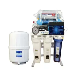 نمای روبرو دستگاه تصفیه آب خانگی آکوآ اسپرینگ مدل RO-ARTIFICAL-INTIFICIAL- SN177 با مخزن