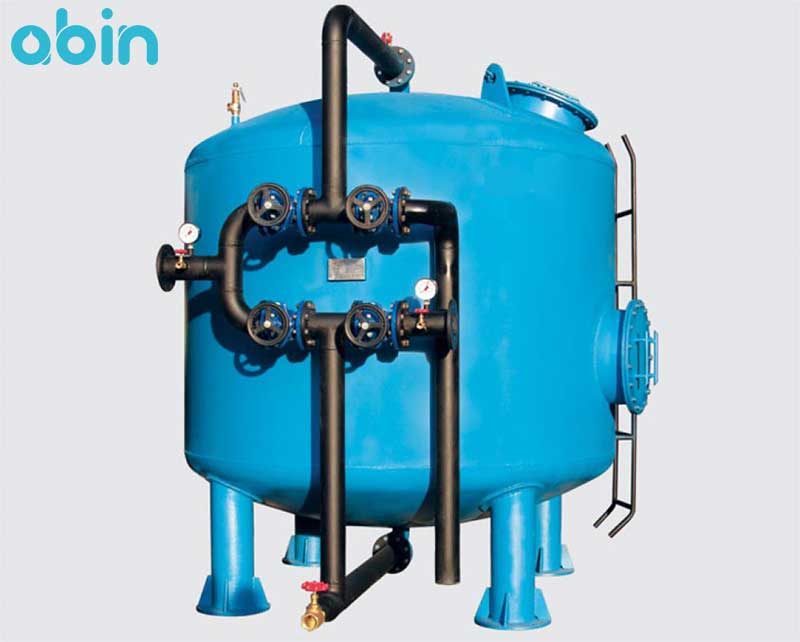 فیلتر شنی فلزی رخشاب rakhshab با ظرفیت 12.5 متر مکعب در ساعت